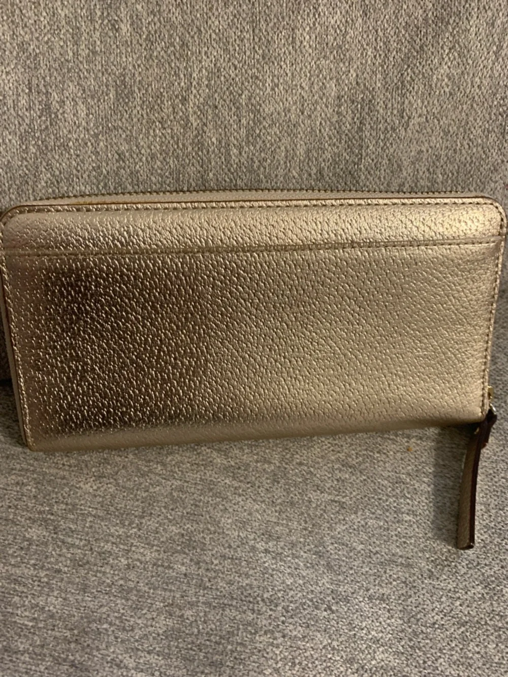 Kate Spade New York Wellesley Neda Metallic Rose Gold Leather Long Zip Wallet - Picture 8 of 16